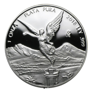 Proof Libertad 2018 1 OZ Silver Mexico in original capsule