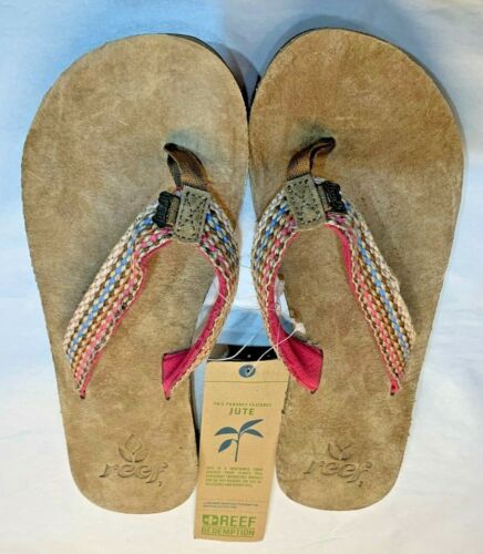 Details about   REEF  Women's Gypsylove Toe Separator Gripper Pink ~ Flip flops~Sandals~Textile 