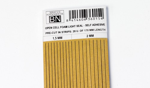 2x45x170 mm ONE PIECE 2 mm THICK PRE-CUT OPEN CELL FOAM SELF ADHESIVE