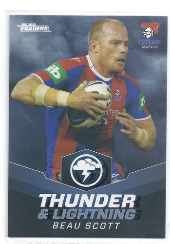 2015 NRL Traders Thunder /& Lightning TL 15 // 32 Beau SCOTT Knights