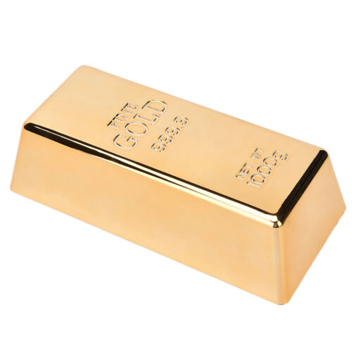 1 Pcs Beautiful Brick Ingot Gold Bar Replica Props Nice Gift Decoration Movie YL 