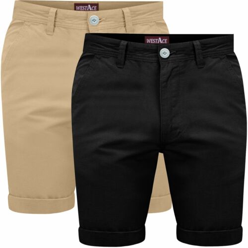 Nouveau Homme 2 Pack Short Chino Coton Multi Pack Demi Pantalon Casual Ensemble Cadeau Cargo 