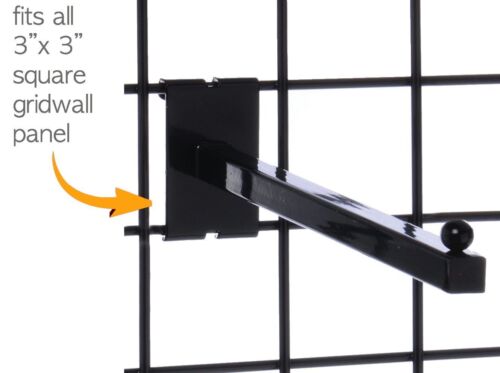 Black 12PK Only Hangers 12/" Gridwall Faceout for Gridwall