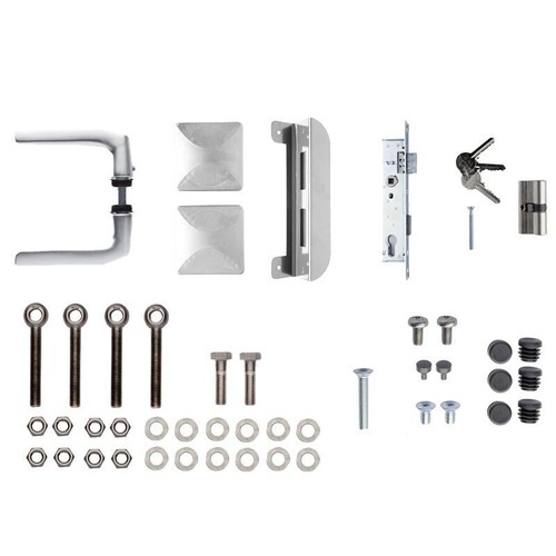 Einfahrts Tor Set asymmetrisch Standard 2460 mm Farbe und Höhe wählbar