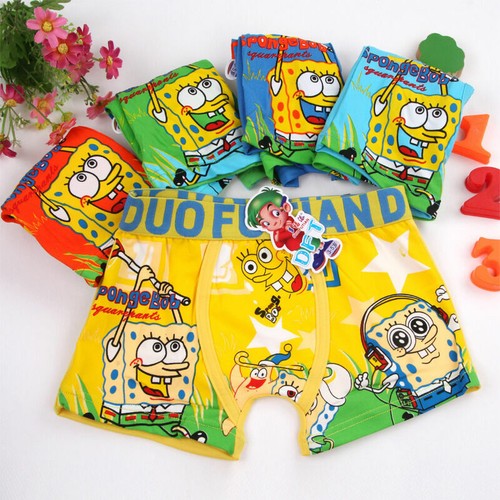 Lot Spongebob cartoon Children cartoon boy cotton underwear Boxer shorts Gift