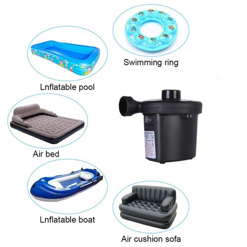 2 in 1 Electric Air Pump Inflator 12V Car /& 240V For Pools Boats raft Airbeds UK