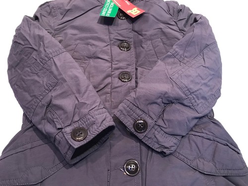 BENETTON BAMBINA Adorabile Inverno caldo Cappotto Parker completamente Sherpa Foderato in Pile Age:4//5