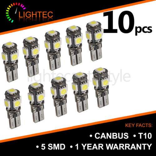 Xenon Blanc 5 SMD 501 T10 W5W Canbus Sans Erreur DEL sidelights High Power UK
