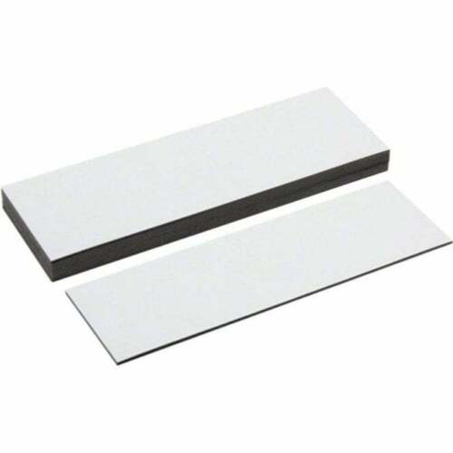 10pk 200mm x 50mm WHITE Magnetic Labels Warehouse Whiteboard Shelf Racking 