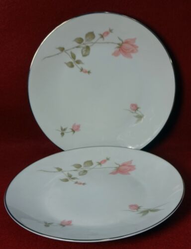 - 7-5//8/" Set of Two 2 ROSENTHAL china 3488 /"PINK ROSES/" pattern SALAD Plate