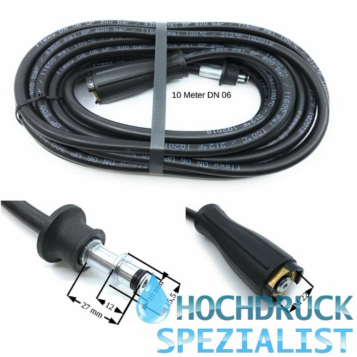 10m HD-Schlauch für Kärcher Profi Geräte HD Serie mit 10mm Stecknippel 300bar