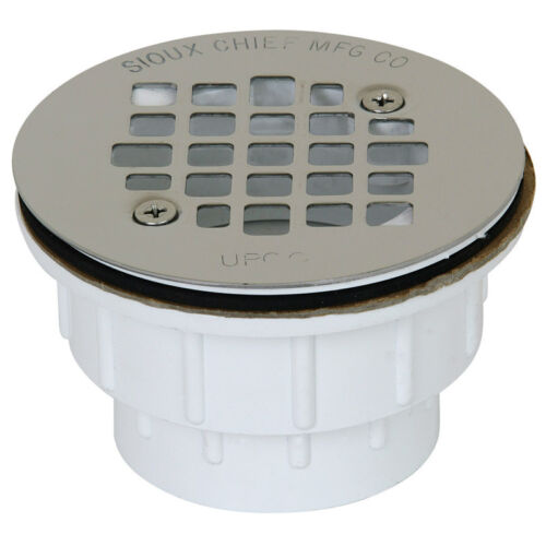 Oatey 42045 825-2P 2" PVC Shower Drain 2-Inch White 