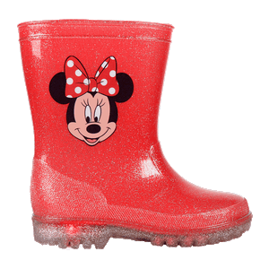 Minnie Mouse Red gilter flashing wellies sizes sizes 6-11.5