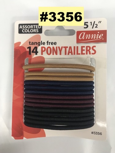 ANNIE PONYTAILERS 14 PCS TANGLE FREE #3356 NO METAL OUCHLESS ASSORTED