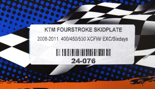 Enduro Engineering Skid Plate 2008-2011 KTM 400//450//530 XCFW//EXC//Six Days 24-076