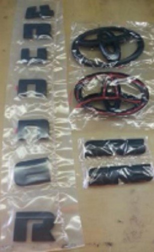 2014 2015 2016 2017 2018 TOYOTA 4RUNNER SR5 MATTE BLACK 5PCS EMBLEM KIT SET