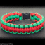 Paracord Rope Survival Bracelet Kelly Green /& Red Made in the USA