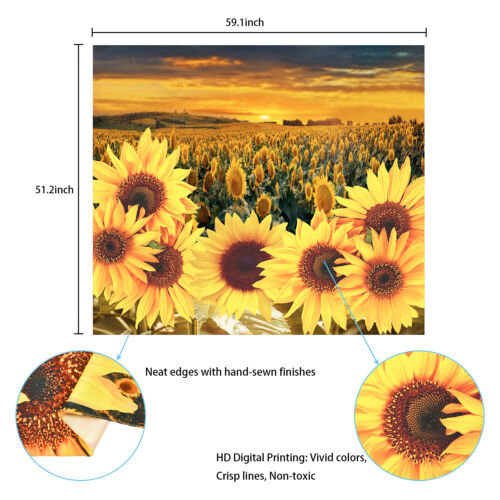 Sunflowers Printed Tapestry Wall Hanging Décor Naturel Tapisserie Art Home Decor