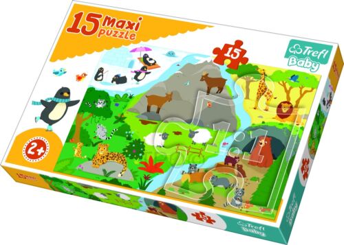 Trefl 15 maxi pièce Baby Kids Infant Unisexe Animal maisons Land Jigsaw Puzzle Neuf 