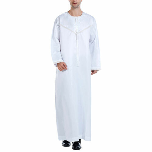 Herren Männer Muslim Thobe Dishdasha Sommer Abaya Robe Islamic Thoub Arabisch
