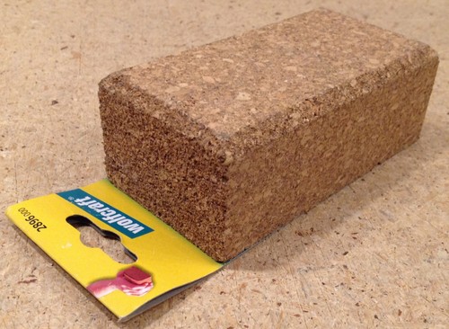 Wolfcraft Handschleifklotz Schleifblock aus Kork 123 x 67 x 45 mm 2896000