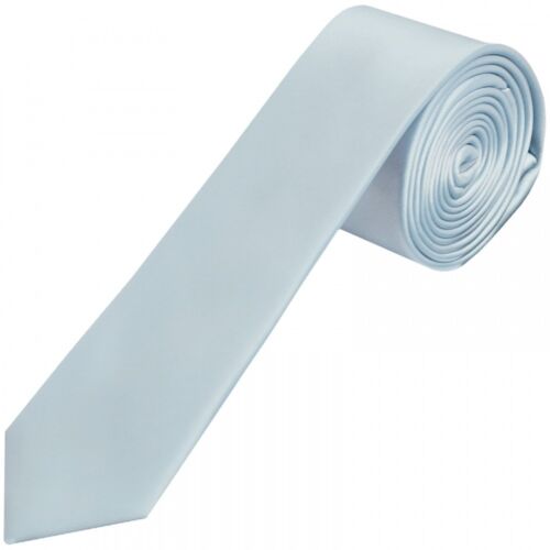 Plain Bleu Clair Skinny Homme Cravate Fait Main Mariage Cravate bal col cravate cravate 