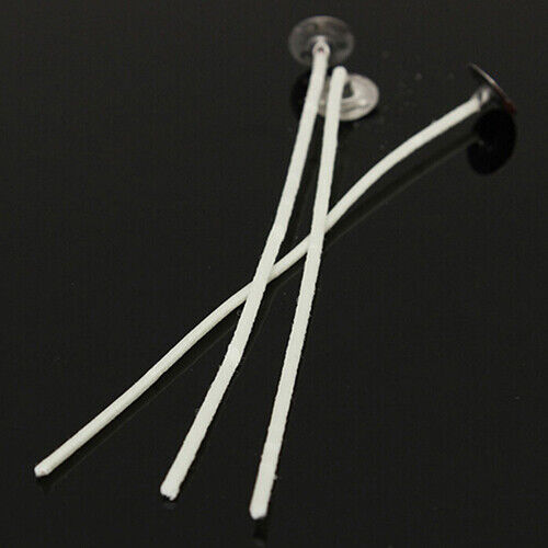 30 Pcs White Candle Wicks Cotton Core Waxed Wick with Sustainer Candle Making 