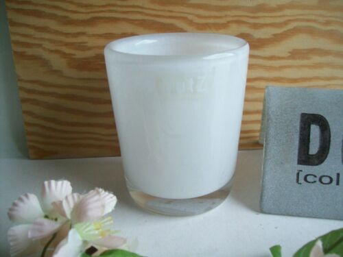 Dutz Collection Vase weiß 11 cm Glas mundgeblasen conic white creme