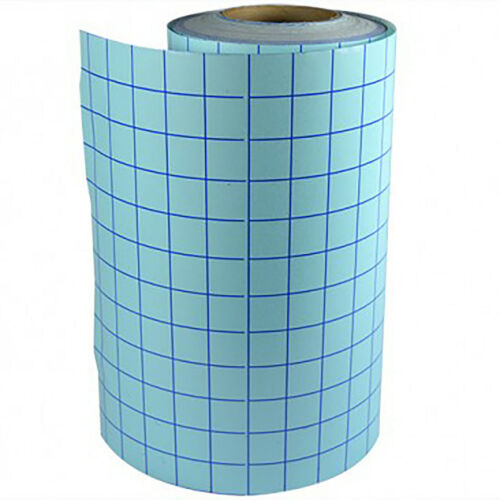 Clear Transfer Tape-10 sheet-12"x15"-Lined w/Blue Grid-Adhesive Vinyl-Craft Proj 