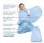2-IN-1 Newborn Halo Sleep Sack Swaddle Wearable Blanket Adjustable  Blue/Pink 