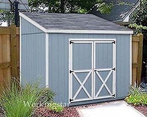 039-x-8-039-Slant-Lean-To-Style-Shed-Plans-Building-Blueprints-amp