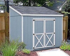 039-x-8-039-Slant-Lean-To-Style-Shed-Plans-Building-Blueprints-amp 