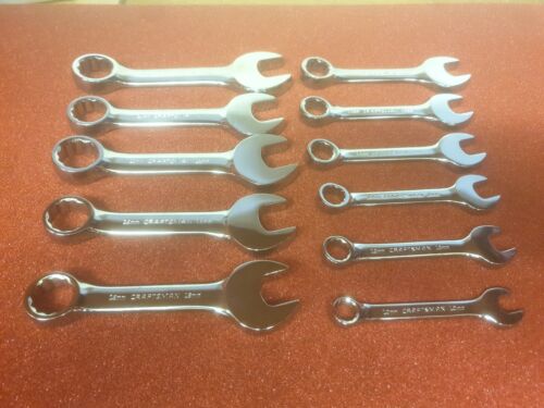 NEW CRAFTSMAN USA 11PC STUBBY COMBINATION SPANNER SET METRIC 10MM TO 22MM