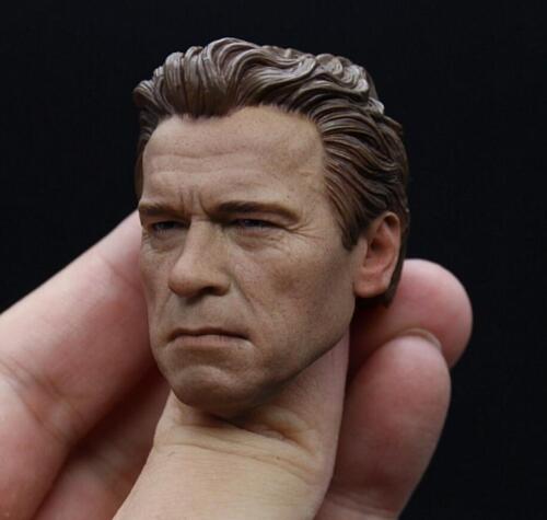 1//6 Arnold Schwarzenegger Head Sculpt OLD Terminator T800 For Hot Toys PHICEN