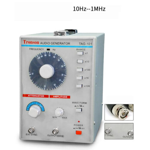 AC 110V TAG-101 Low Frequency Audio Signal Generator Signal Source 10Hz-1MHz NEW