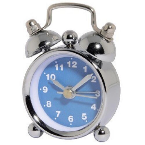 Mini-Analog Alarm Clock "Nostalgia" Pink White Black Blue Yellow Hama Travel Alarm Clock 