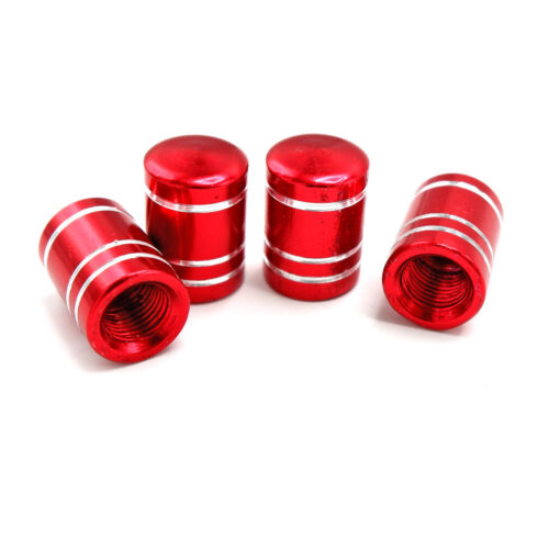 Metal Tire Valve Cap Cover Trim Red For Universal All 2000 2018