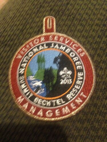 Mint 2013 National Jamboree Staff Visitor Services Management Patch GMY w loop