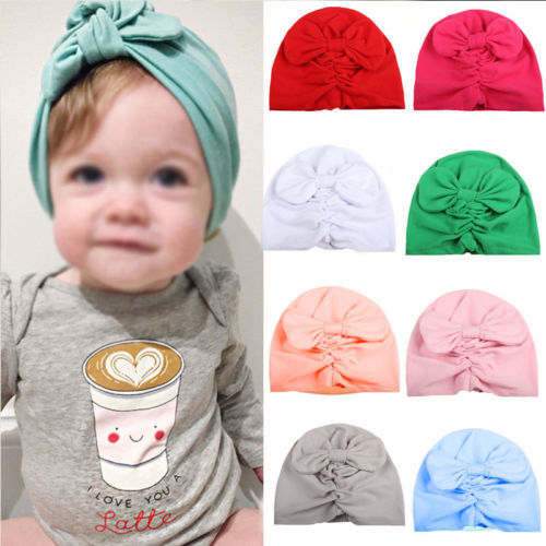 NewToddler Baby Kids Boy Girl Turban Cotton Beanie Hat Winter Warm Cap