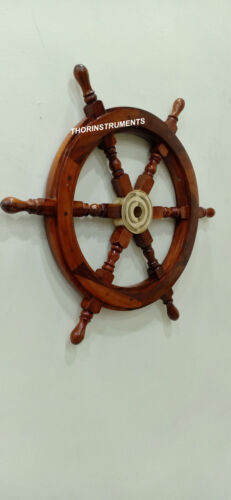 Details about  / Vintage Marine Nautical Wooden Ship Wheel Pirate Collectible Wall Decor