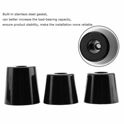 4X Schwarz Gummi Fusskappen Fussstopfen Schutz für Stuhlbein Tischbein Möbelbein 