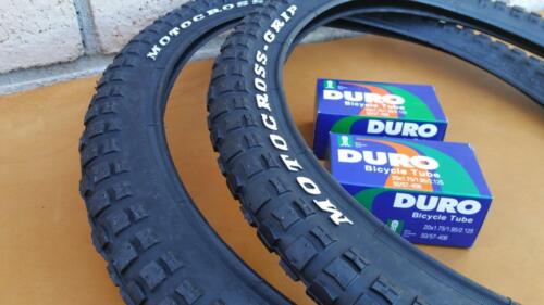 20x2.125 BMX Motocross Grip Tires /& Tubes Dirt Bike Style Jump 20/"x 2.125/" NEW