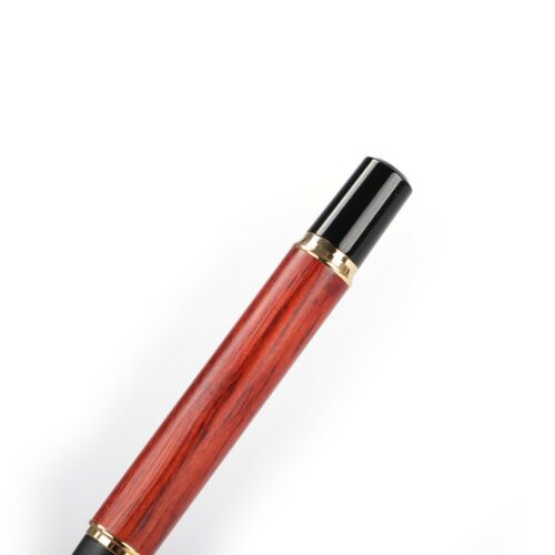 Jinhao 8802 Wood Fountain Pen Dragon Clip Medium//Fine Nib M//F Office Writing #cw