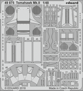 EDUARD 49875 Detail Set for Airfix® Kit Tomahawk Mk.II in 1:48