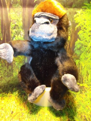GORILLA TOY  Soft Plush Toy  Monkey Wild Safari Silverback APE Small Cuddly UK 
