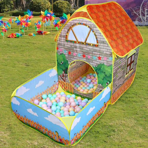 Kids Pop Up Play Tent Baby Tunnel Ball Pit Toddlers Playhouse Indoor Outdoor Toy