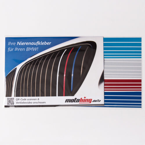 Nierenaufkleber für alle BMW Autos Dunkelblau/Rot/Weiß/Hellblau Nieren Aufkleber 