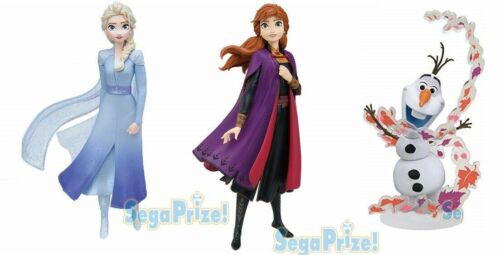 Sega Prize Disney Frozen Anna Elsa Olaf 2 Premium Figur 3 Set JP 