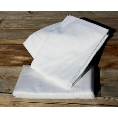 Bettlaken Betttuch ohne Gummizug 150x250 cm weiß aus 100/% Baumwolle ca 140g m²