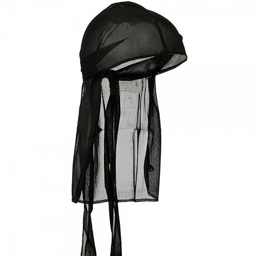 Black Breathable Adjustable Skull TIE DOWN SPORT DURAG The Best Seller #4769Blk